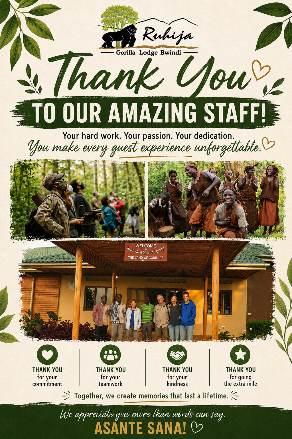 Behind every unforgettable stay… is an incredible team